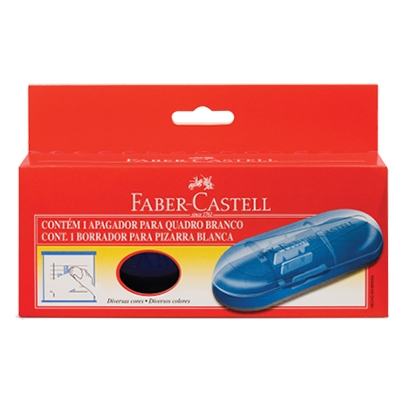 APAGADOR PARA QUADRO BRANCO COM DEPOSITO FABER CASTELL