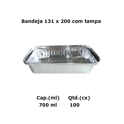 252700 - 100uds. Bandeja Aluminio 2700cc 32,3x26,2x4,3cm