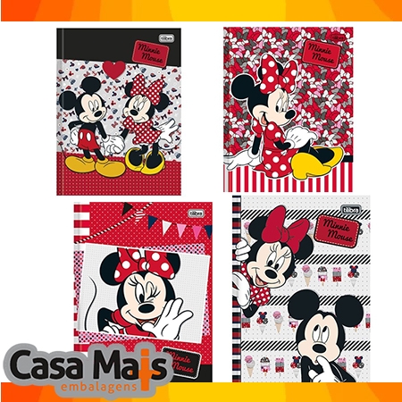 CADERNO BROCHURA 1/4 MINNIE TILIBRA