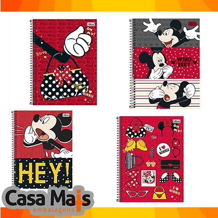 CADERNO UNIVERSITARIO 1MAT. MICKEY E MINNIE TILIBRA