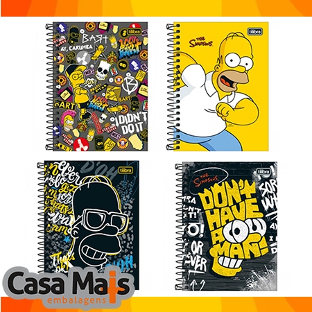 CADERNO UNIVERSITARIO 1MAT. SIMPSONS TILIBRA