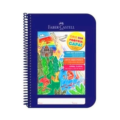 CADERNO UNIVERSITÁRIO CRIATIVO 96FL AZUL FABER CASTEL