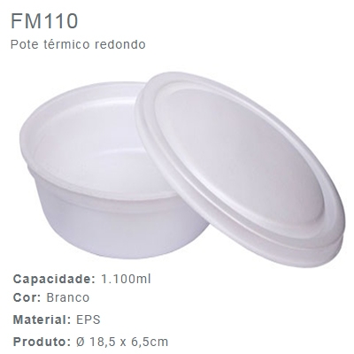 POTE EPS TÉRMICO FM110 COM 100 UNIDADES FIBRAFORM