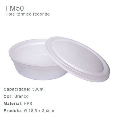 POTE EPS TÉRMICO FM50 COM 100 UNIDADES FIBRAFORM