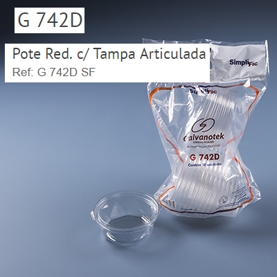 G742 POTE REDONDO 250ML C/ TAMPA ARTICULADA GALVANOTEK