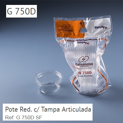 G750 POTE REDONDO 350ML C/ TAMPA ARTICULADA GALVANOTEK