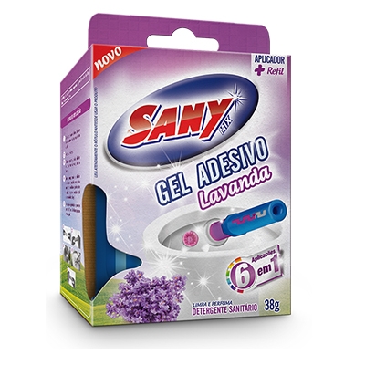 GEL ATIVO SANITÁRIO 6X1 LAVANDA 38G SANY