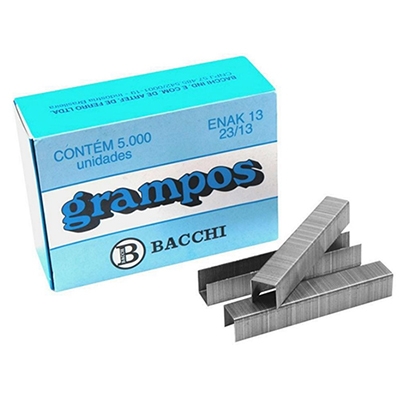 GRAMPO GALVANIZADO 23/13 COM 5000UN BACCHI