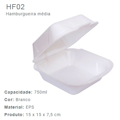 HAMBURGUEIRA MÉDIA HF02 COM 400UN FIBRAFORM