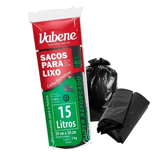 SACO LIXO RL PTO 15L 40UN VABENE