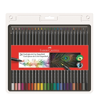 LÁPIS DE COR SUPERSOFT 24 CORES FABER CASTELL