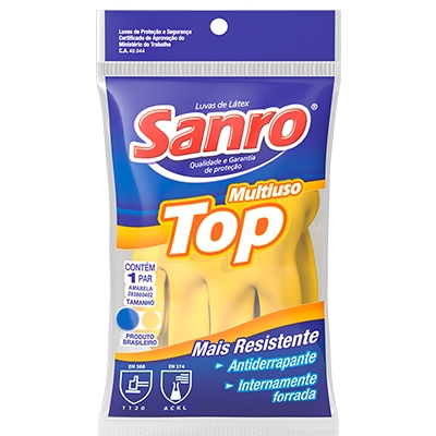 LUVA TOP AMARELA G (8) SANRO