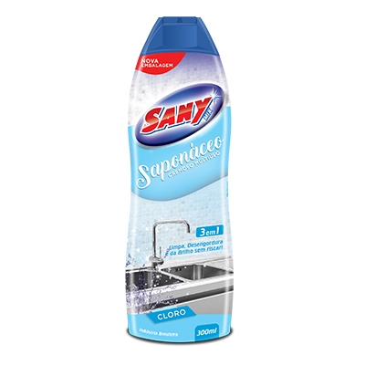 SAPONÁCEO CREMOSO 300ML CLORO SANY