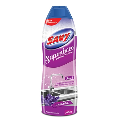 SAPONÁCEO CREMOSO 300ML LAVANDA SANY