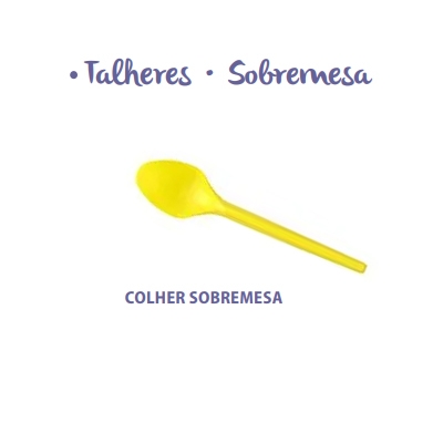 COLHER SOBREMESA AMARELA COM 50UN PRAFESTA