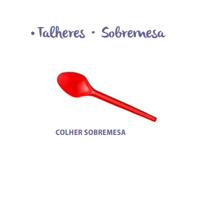 COLHER SOBREMESA VERMELHO COM 50UN PRAFESTA