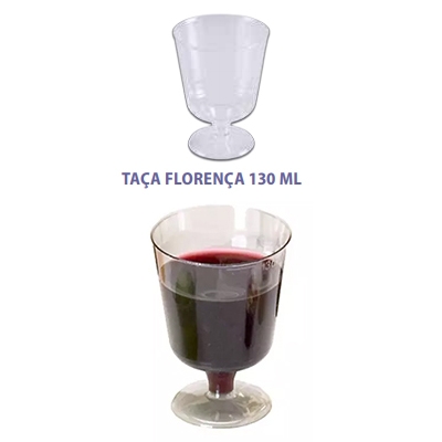 TAÇA FLORENÇA CRISTAL 130ML COM 06UN PRAFESTA