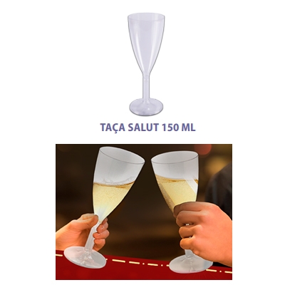 TAÇA SALUT CRISTAL 150ML COM 06UN PRAFESTA