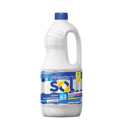 ÁGUA SANITÁRIA CLASSIC COM CLORO 2L GIRANDO SOL