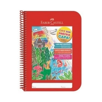 CADERNO UNIVERSITÁRIO CRIATIVO 96FL VERMELHO FABER CASTEL