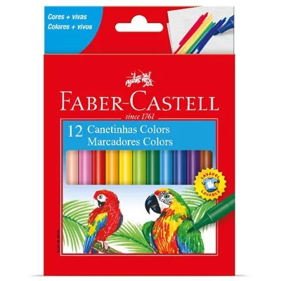 CANETINHAS 12 CORES FABER CASTELL