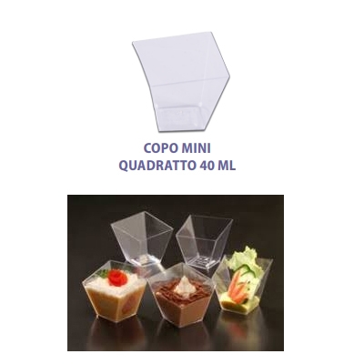 COPO MINI QUADRATTO 40ML COM 10UN PRAFESTA