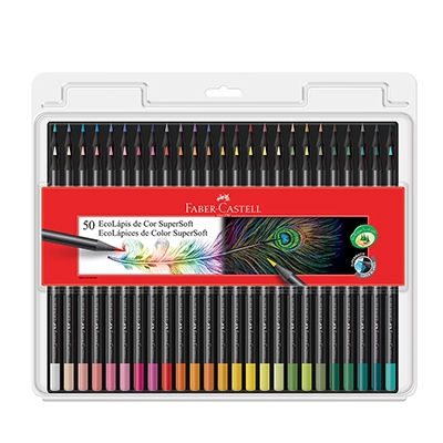 LÁPIS DE COR SUPERSOFT 50 CORES FABER CASTELL