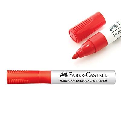 MARCADOR PARA QUADRO BRANCO - VERMELHO FABER CASTELL