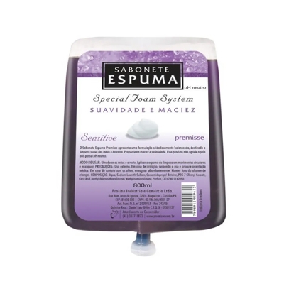 SABONETE ESPUMA SENSITIVE 700ML REFIL PREMISSE