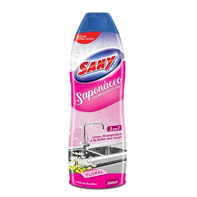 SAPONÁCEO CREMOSO 300ML FLORAL SANY